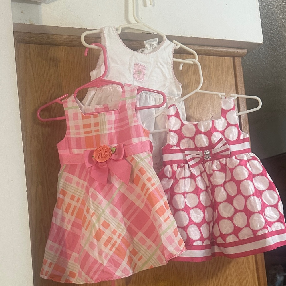 Bundle 3 girls dresses Pink and Orange Dress Sz 12